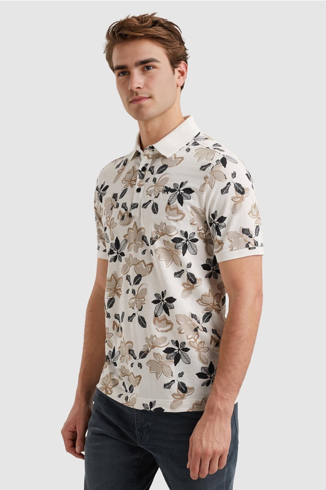 Vanguard witte heren polo | Model zijaanzicht