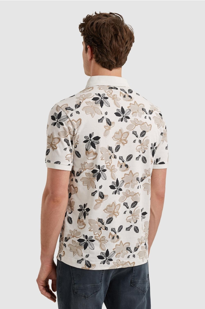 Vanguard witte heren polo | Model achteraanzicht