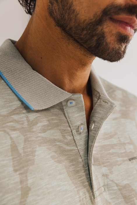 State of Art taupe heren polo | Kleurstaal
