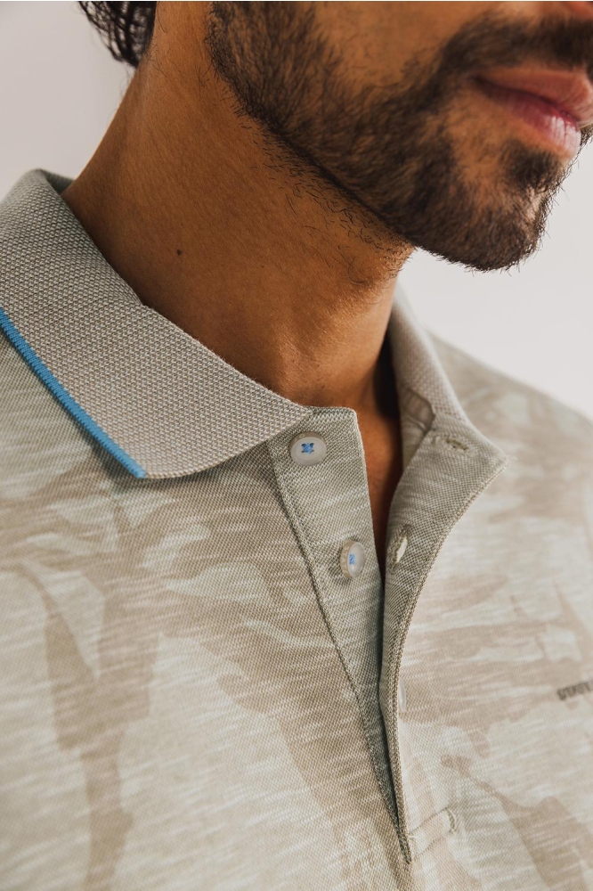 State of Art taupe heren polo | Kleurstaal
