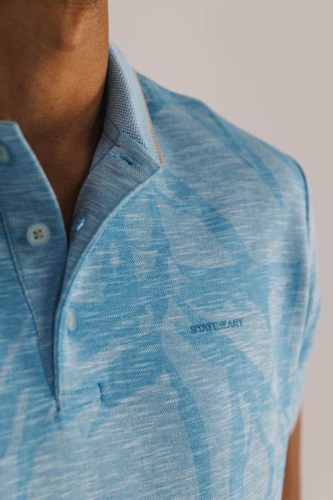 State of Art blauwe heren polo | Kleurstaal