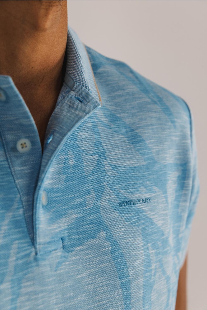 State of Art blauwe heren polo | Kleurstaal