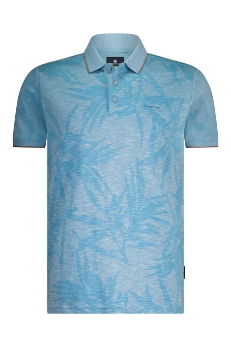 State of Art blauwe heren polo | Vooraanzicht