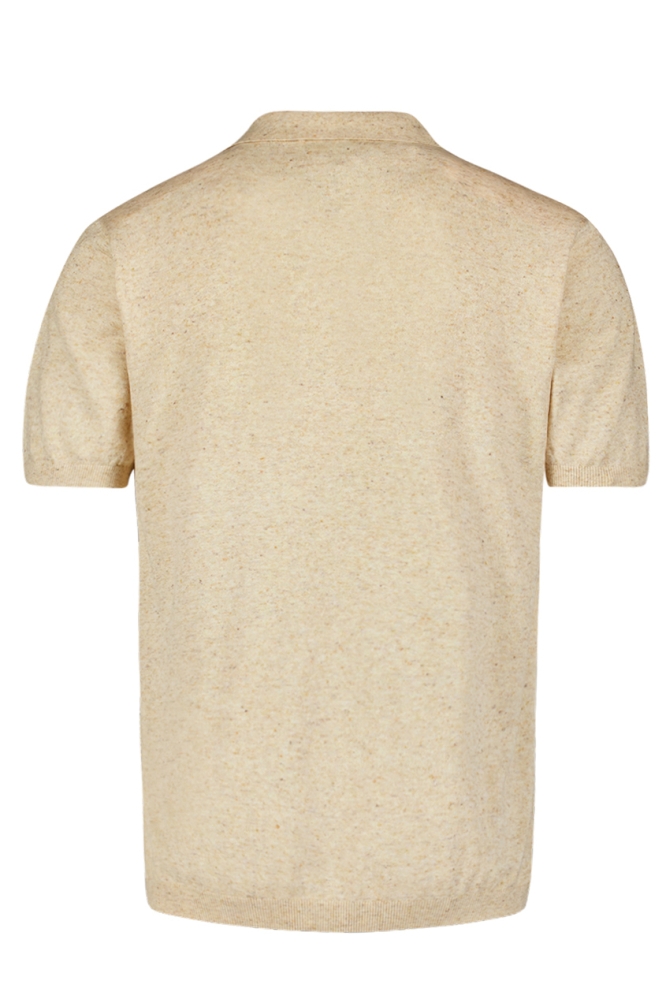 NO-EXCESS zand heren polo | Achteraanzicht