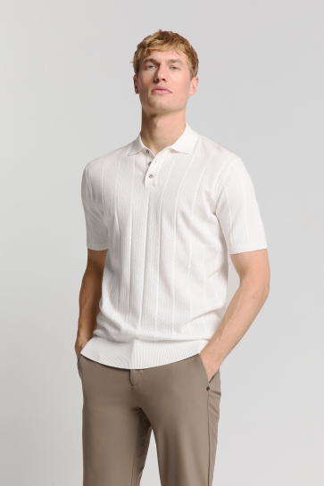 NO-EXCESS Polo POLO MET KORTE MOUWEN 28240450 011 OFFWHITE