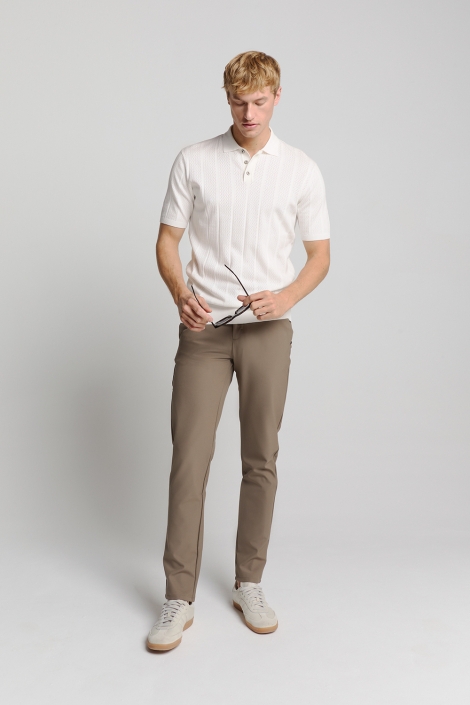 NO-EXCESS witte heren polo | Model