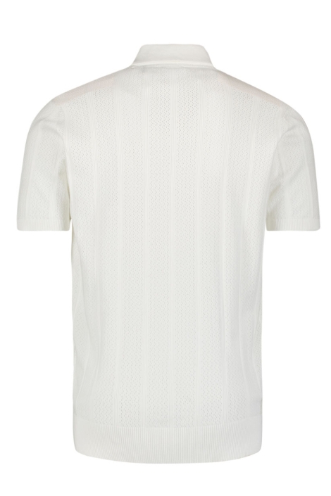 NO-EXCESS witte heren polo | Achteraanzicht