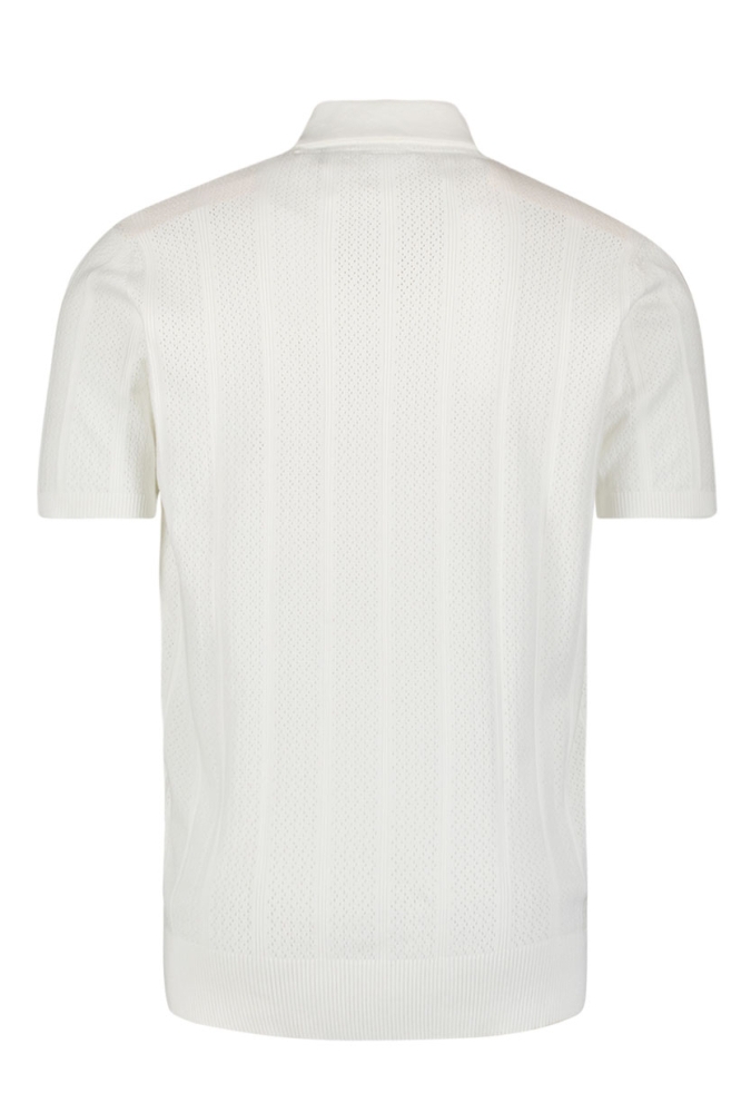 NO-EXCESS witte heren polo | Achteraanzicht