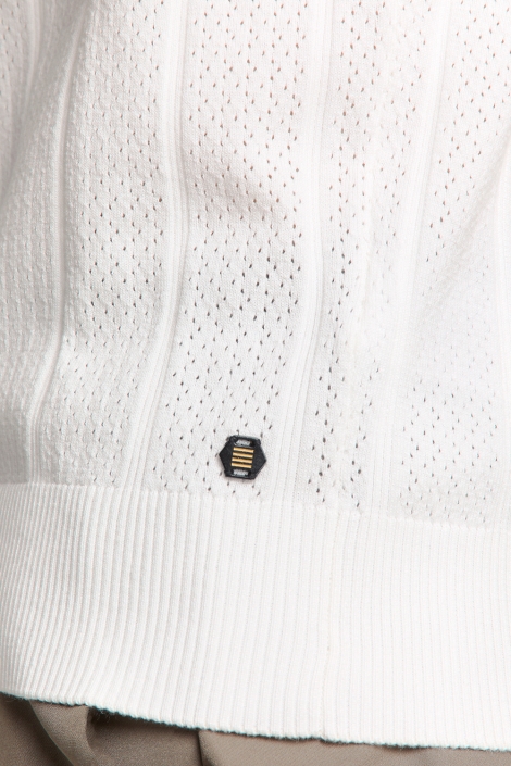 NO-EXCESS witte heren polo | Unique Selling Point