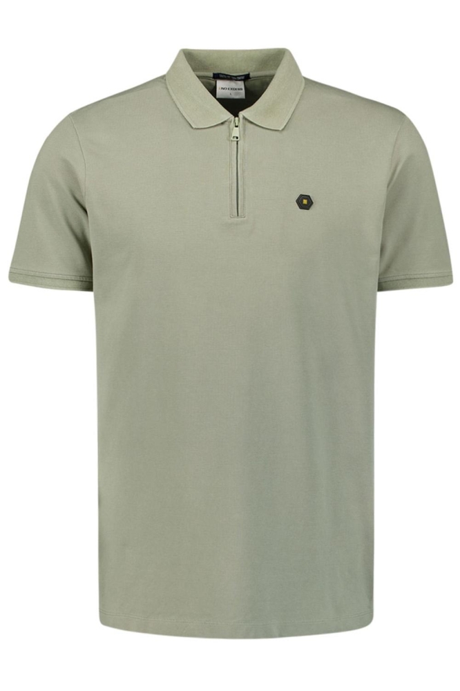 NO-EXCESS groene heren polo | Vooraanzicht