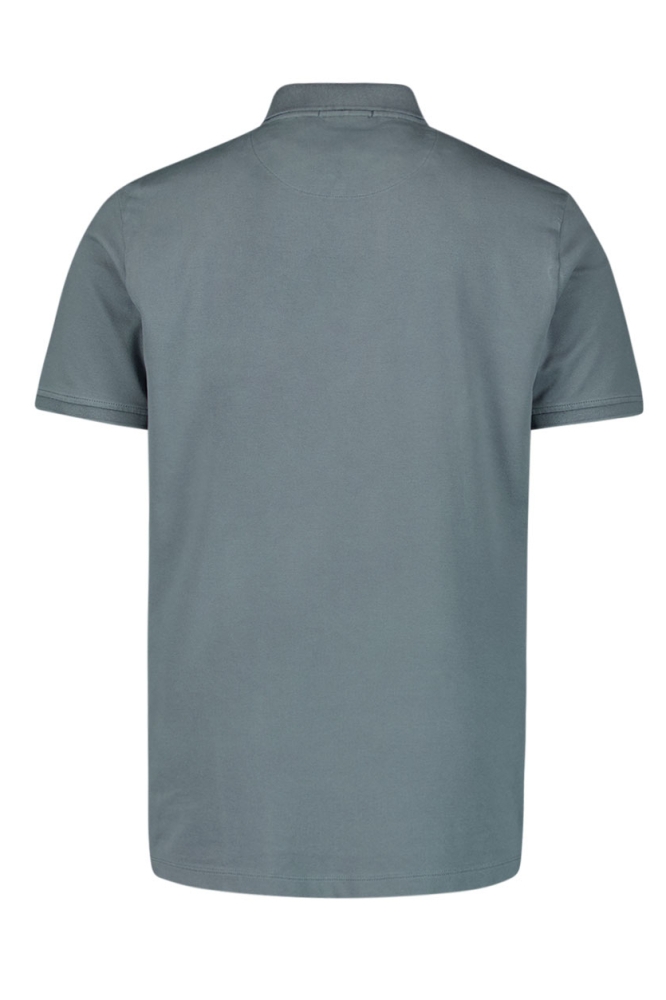 NO-EXCESS blauwe heren polo | Achteraanzicht