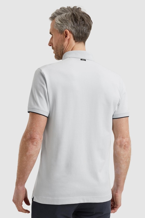 Vanguard blauwe heren polo | Model achteraanzicht