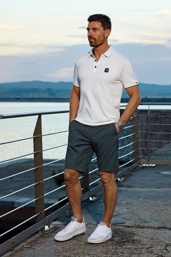 Vanguard witte heren polo | Sfeerbeeld, In situatie