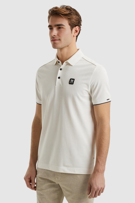 Vanguard witte heren polo | Model zijaanzicht