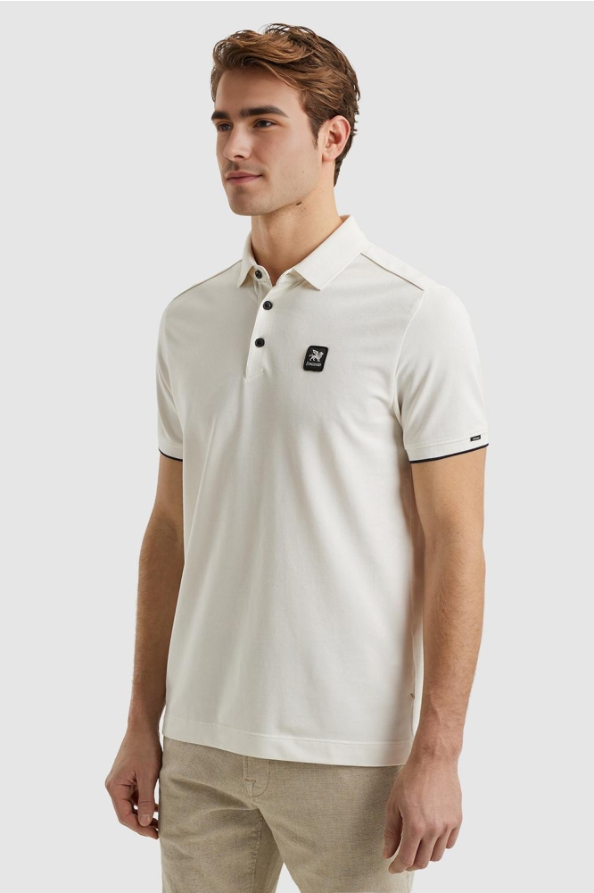 Vanguard witte heren polo | Model zijaanzicht
