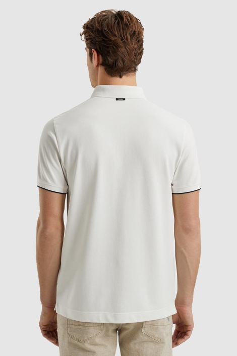 Vanguard witte heren polo | Model achteraanzicht