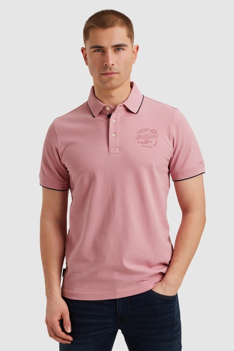 PME legend roze heren polo | Model vooraanzicht