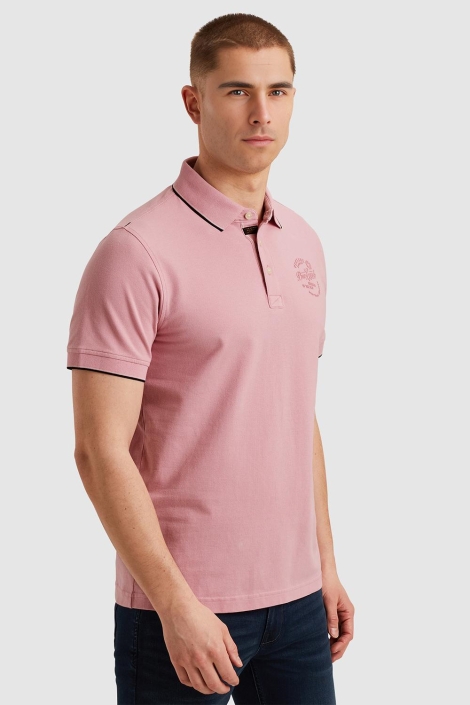 PME legend roze heren polo | Model zijaanzicht