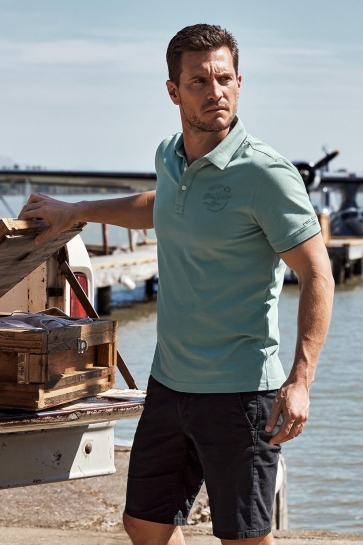 PME legend short sleeve polo stretch pique pa Groen