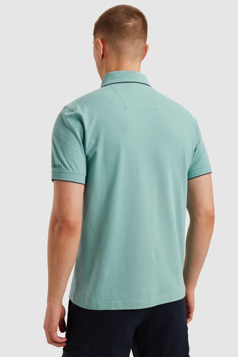 PME legend groene heren polo | Model achteraanzicht