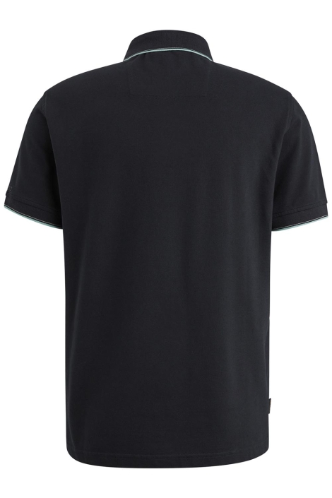 PME legend blauwe heren polo | Achteraanzicht