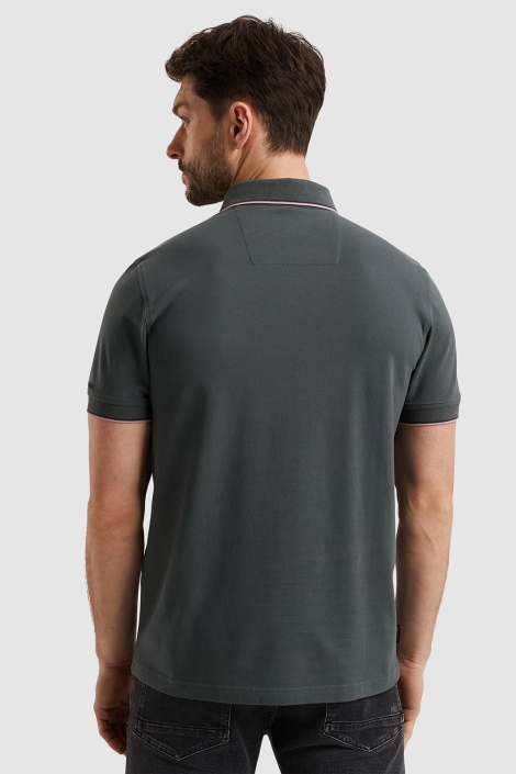 PME legend grijze heren polo | Model achteraanzicht