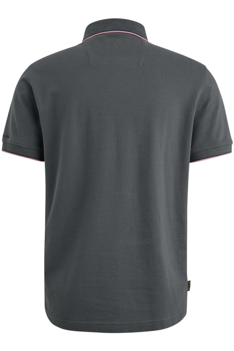 PME legend grijze heren polo | Achteraanzicht