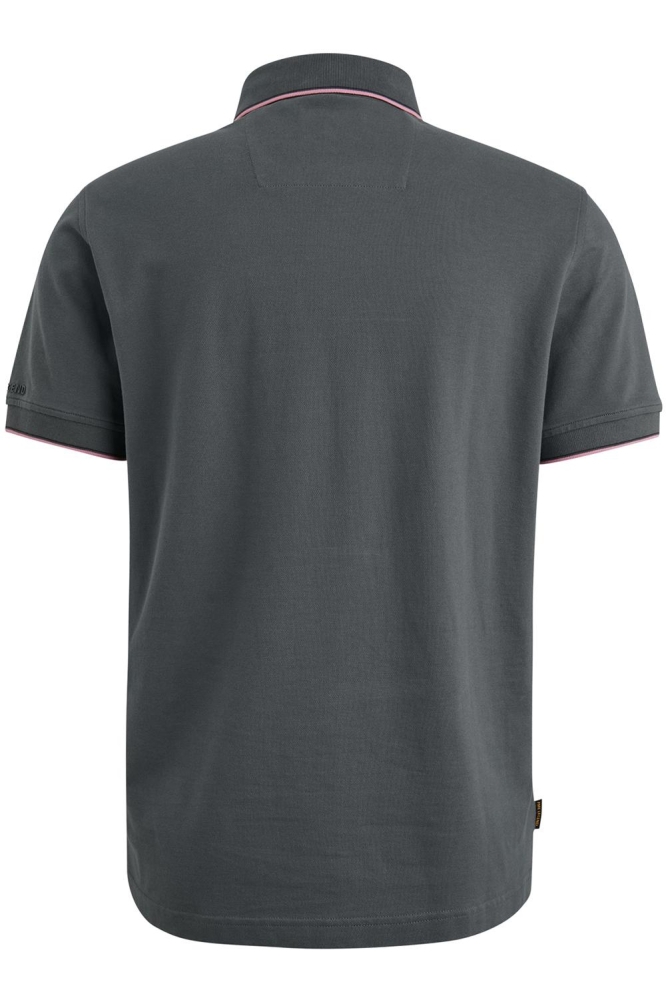 PME legend grijze heren polo | Achteraanzicht