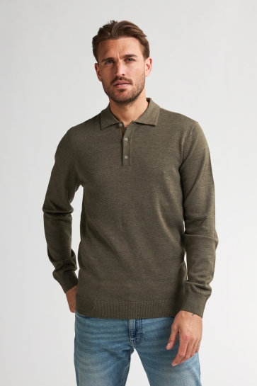 Petrol Industries Polo POLO MET KNOOPSLUITING M 3050 KWC204 6174 Mossy Stone