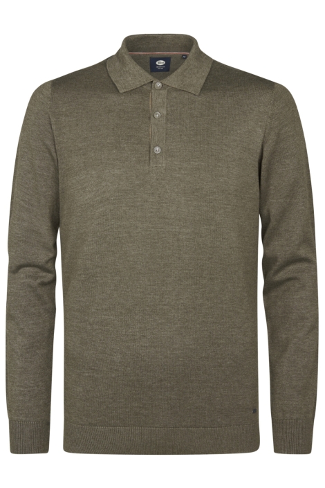 Petrol Industries groene heren polo | Vooraanzicht