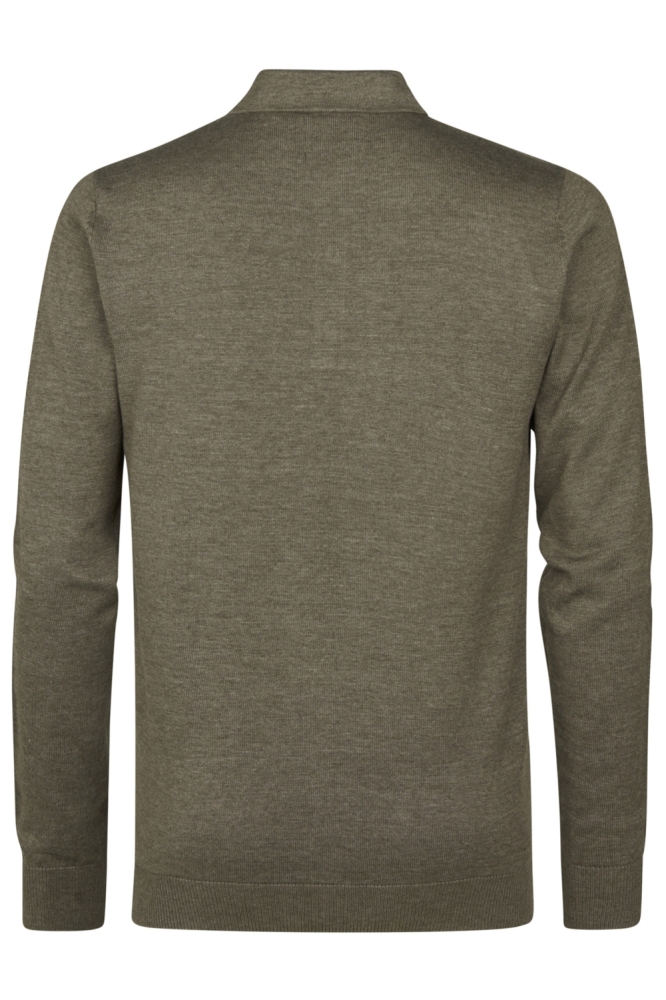 Petrol Industries groene heren polo | Achteraanzicht