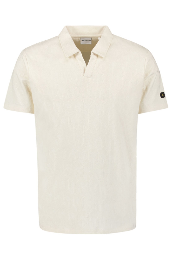 NO-EXCESS beige heren polo | Vooraanzicht