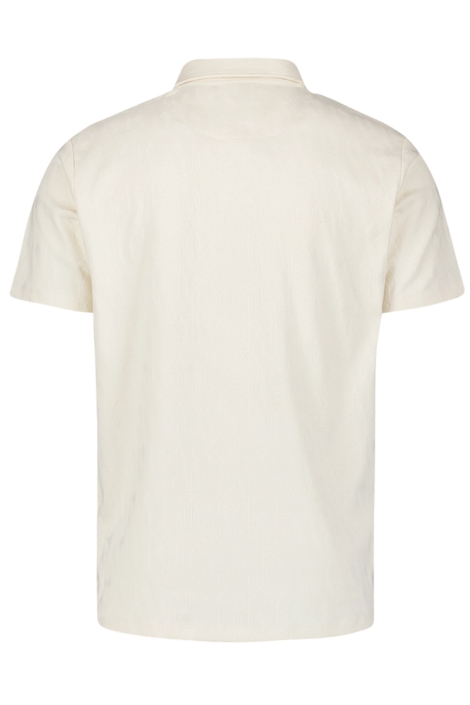 NO-EXCESS beige heren polo | Achteraanzicht