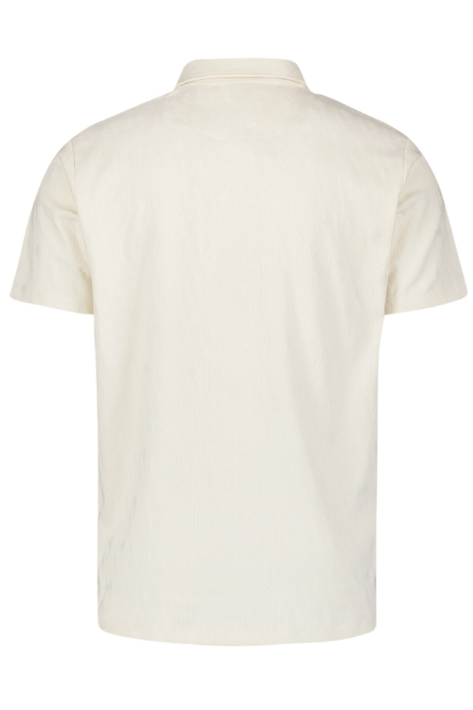 NO-EXCESS beige heren polo | Achteraanzicht