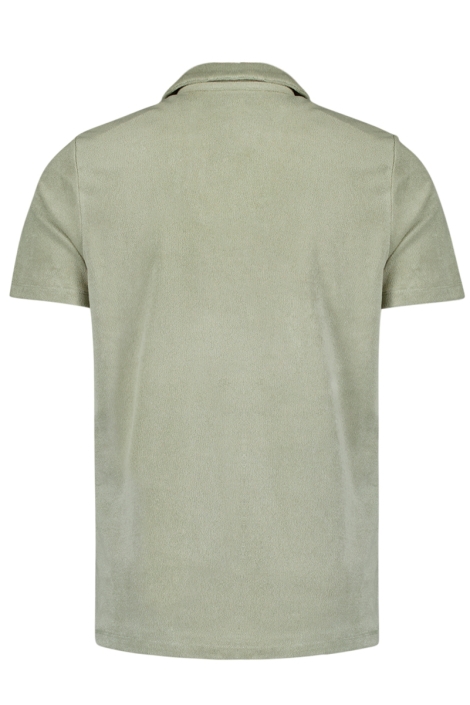 NO-EXCESS groene heren polo | Achteraanzicht