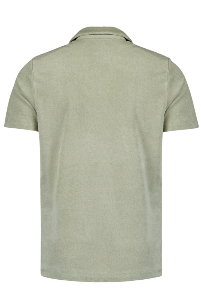 NO-EXCESS groene heren polo | Achteraanzicht