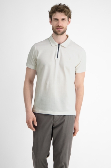 Lerros Polo POLOSHIRT MET RITS 2553247 103 BROKEN WHITE