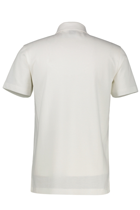 Lerros witte heren polo | Achteraanzicht