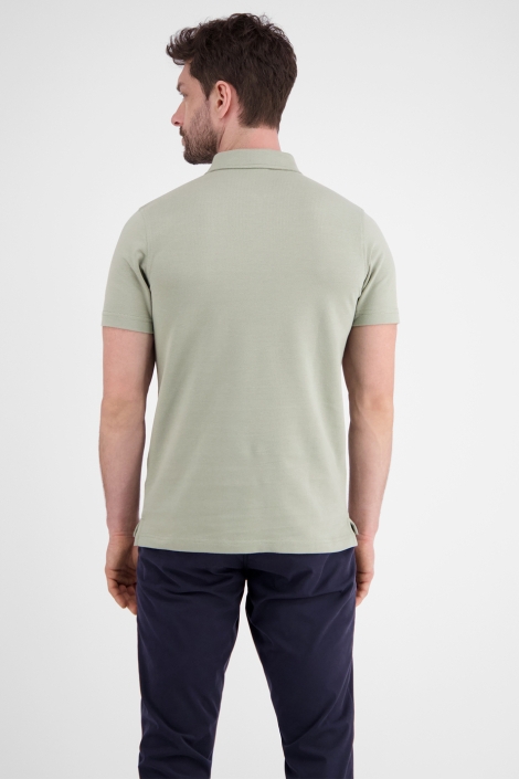 Lerros groene heren polo | Model achteraanzicht