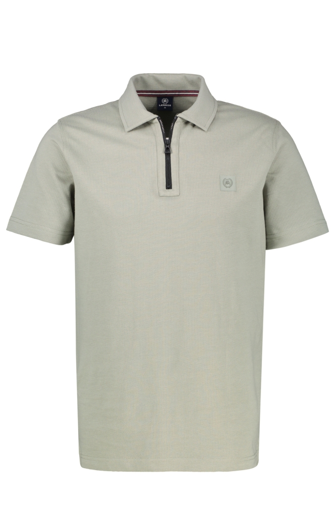 Lerros groene heren polo | Vooraanzicht