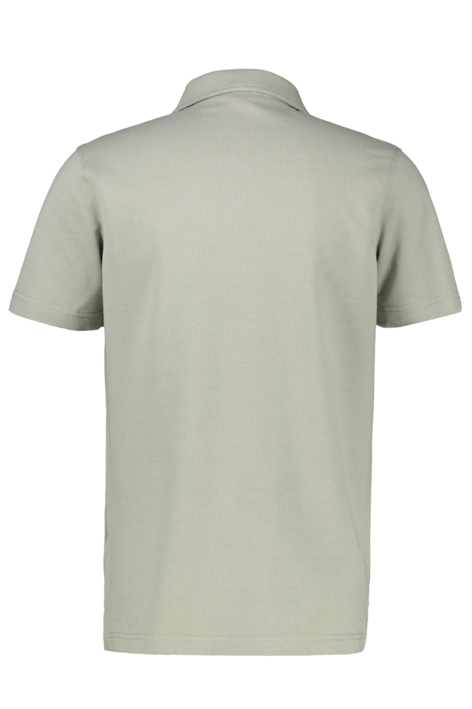 Lerros groene heren polo | Achteraanzicht