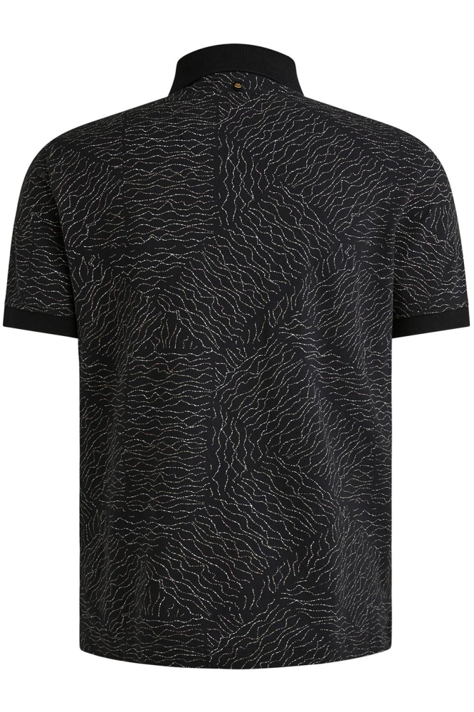 PME legend blauwe heren polo | Achteraanzicht