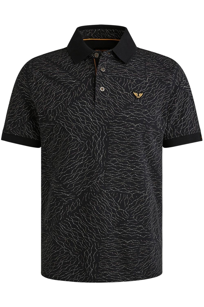 PME legend blauwe heren polo | Vooraanzicht