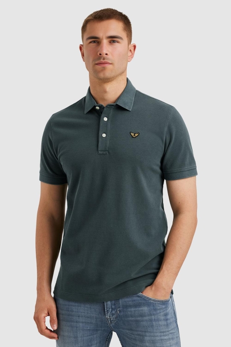 PME legend grijze heren polo | Model vooraanzicht