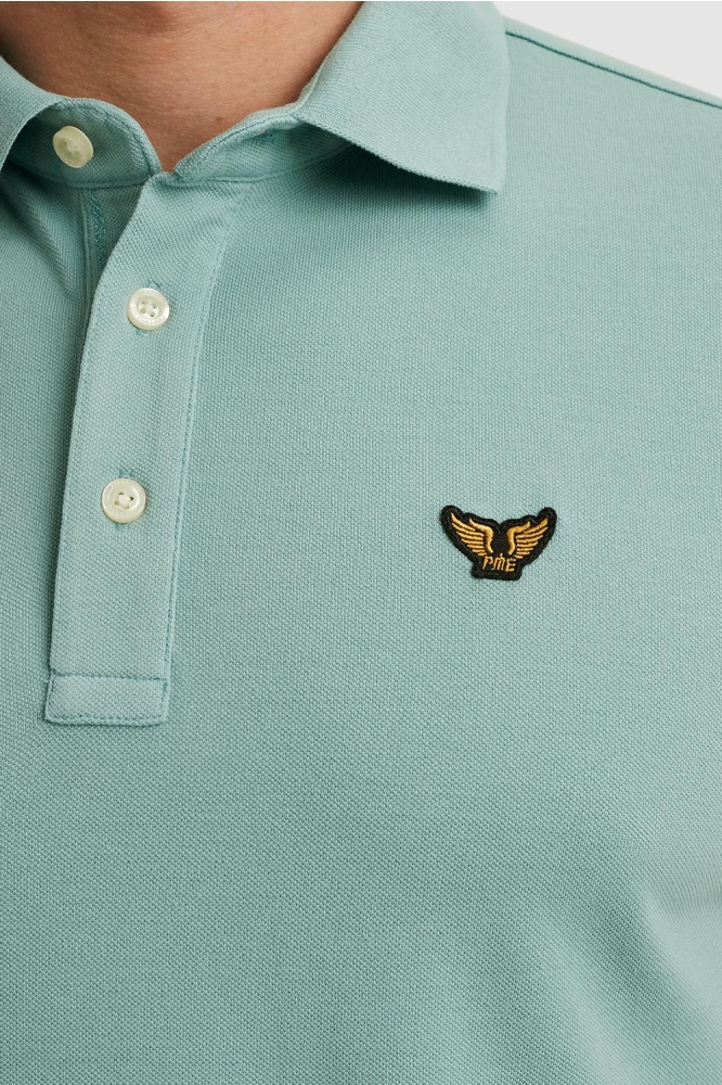 PME legend groene heren polo | Close up