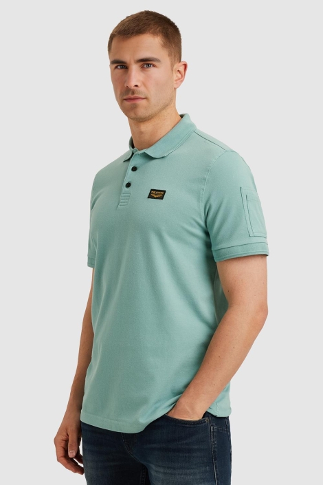PME legend groene heren polo | Model zijaanzicht