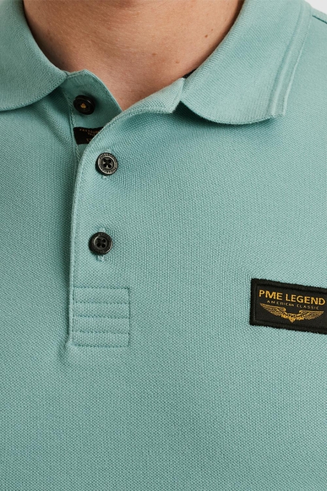 PME legend groene heren polo | Close up