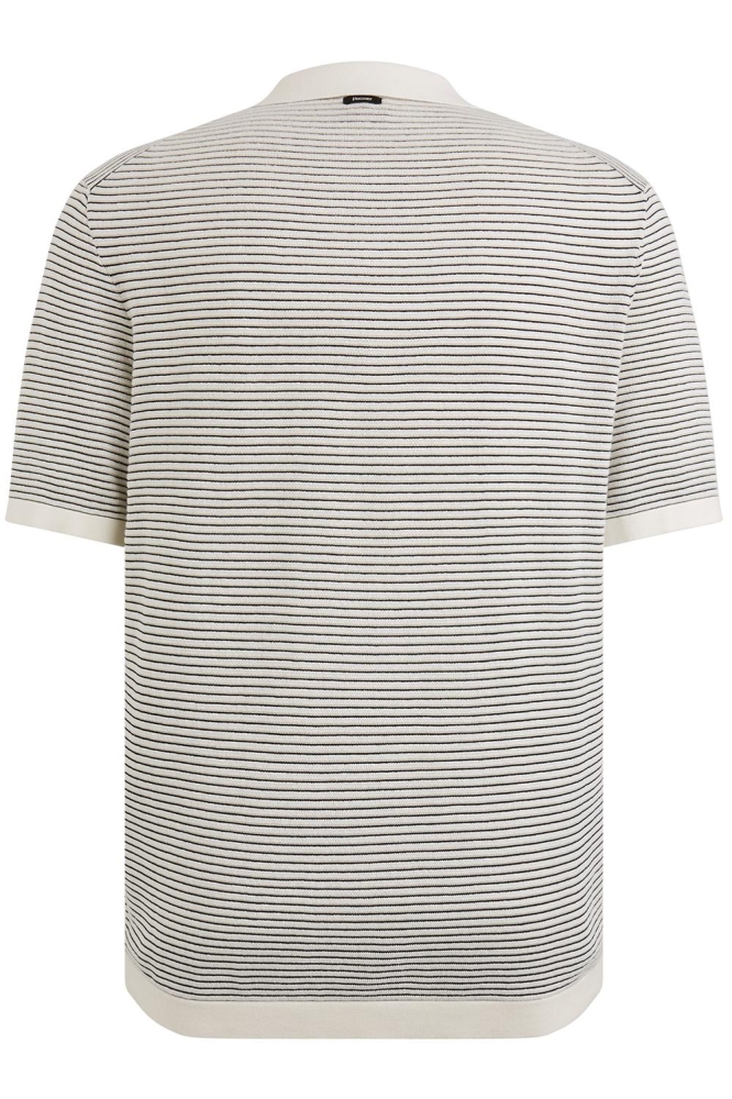 Vanguard ecru heren polo | Achteraanzicht