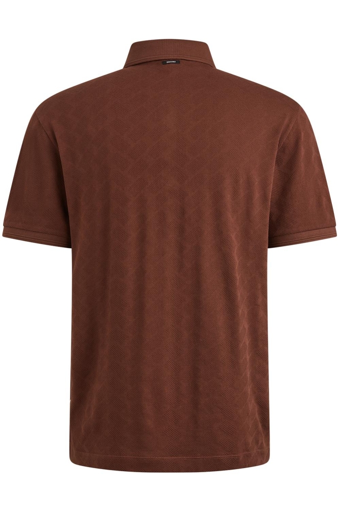 Vanguard koperen heren polo | Achteraanzicht
