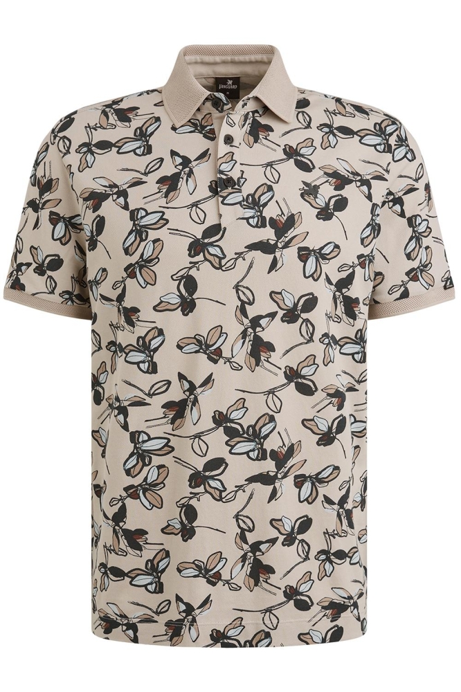 Vanguard beige heren polo | Vooraanzicht